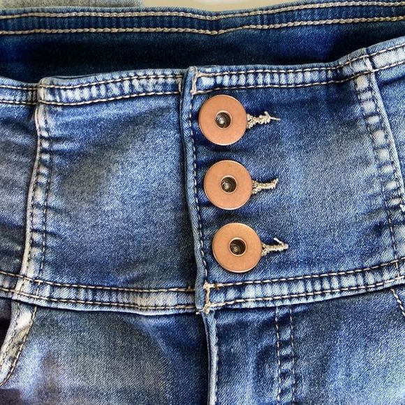 👖High Rise Sculpting Skinny Crop Distressed Jeans Size 9 - Picture 3 of 14